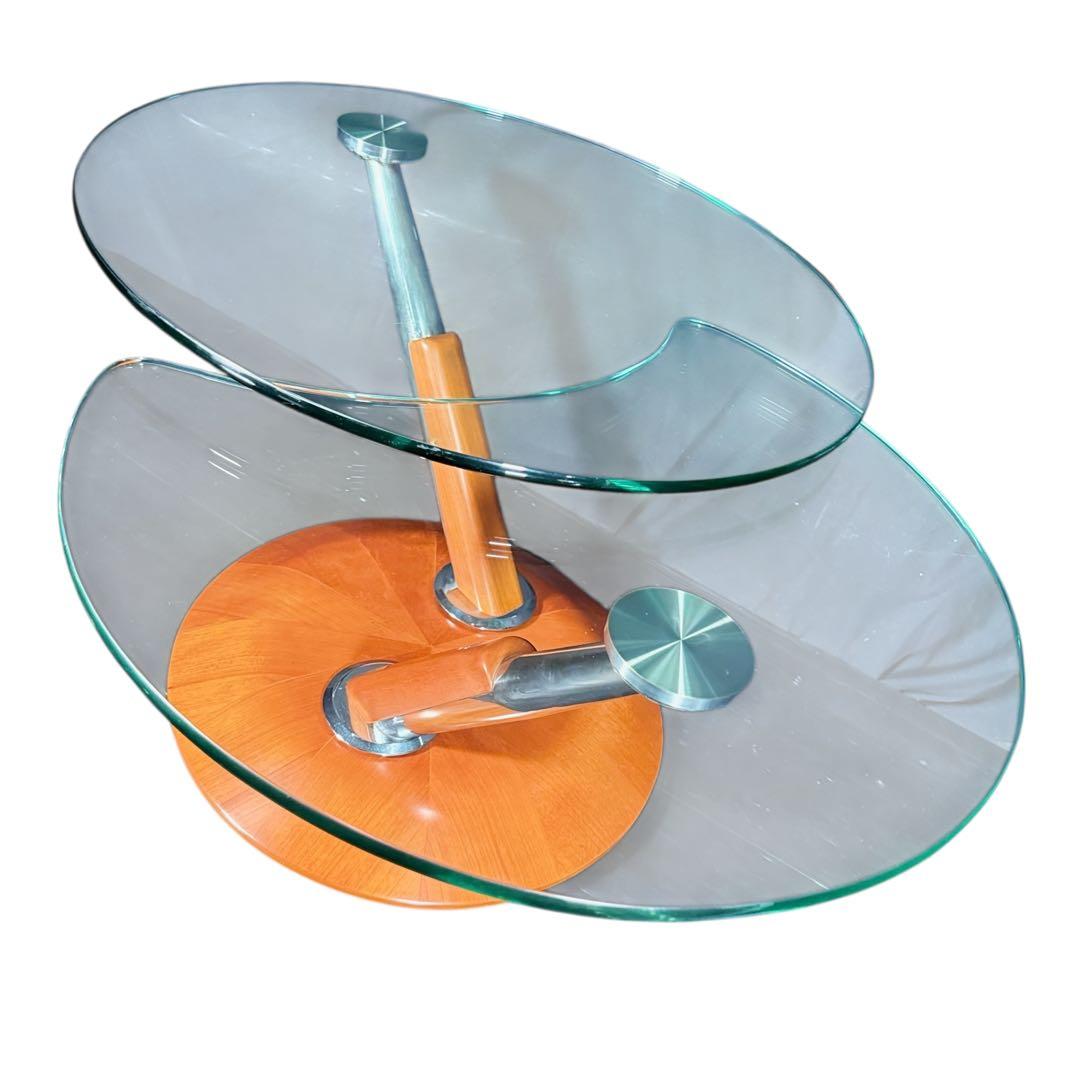 HR854 Ronald Schmitt 可動式ガラスセンターテーブル