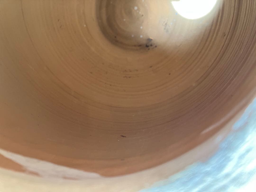 フォークアート　大きい壺　花瓶　オブジェ　柄　 素焼き　ネイティブ　花器