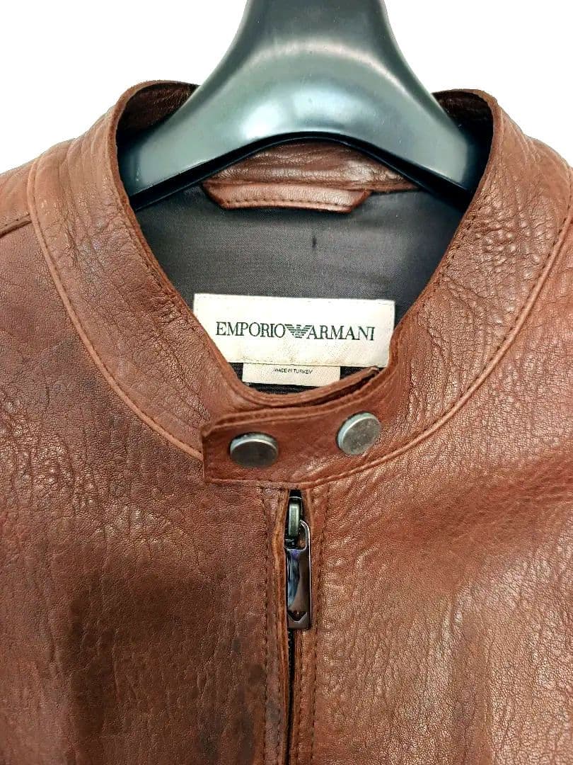 ピンクの猫　エンポリオアルマーニ EMPORIO ARMANI ライダース