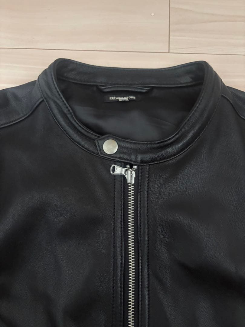 大きいサイズ　フリークスストア ゴートレザー　XL　シングルライダーズ　やぎ　黒