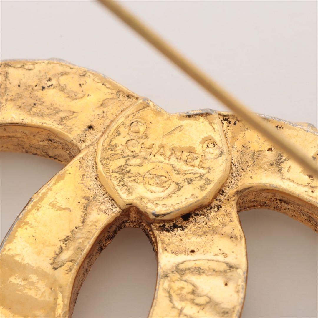 【週末値下げ】シャネル ココマーク ブローチ GPx ラインストーン ゴールド