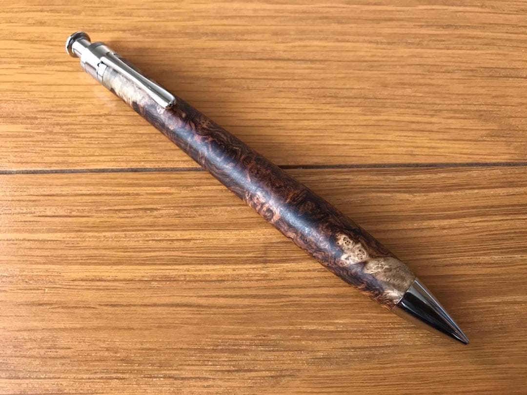 工房楔　ホンジュラスローズ瘤　シャープペンシル 【真鍮】