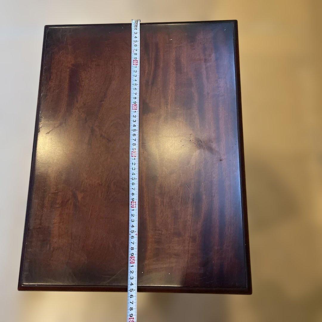 ダークウッド サイドテーブル 引き出し付き