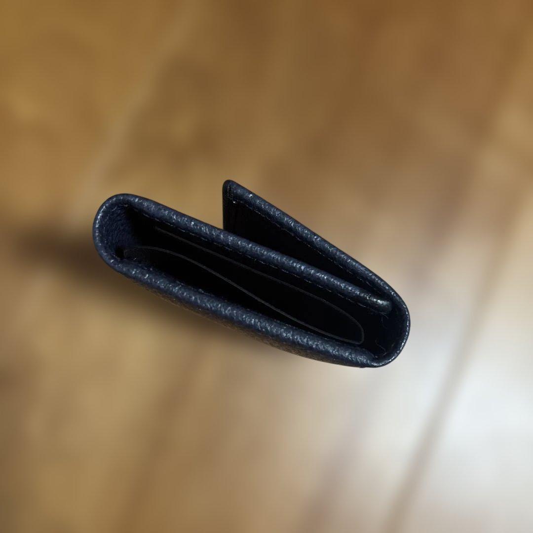 BVLGARI ネイビー レザー キーケース