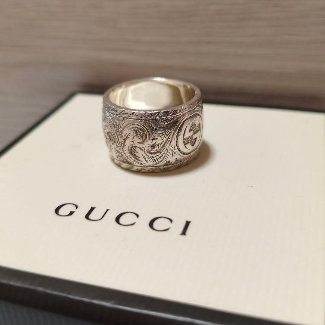 【美品】GUCCI グッチ キャットヘッド シルバーリング ミケーレ 19号