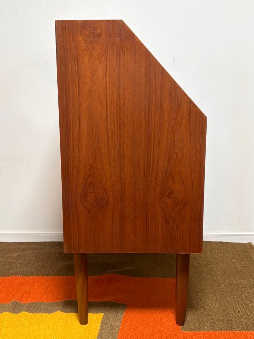 北欧家具ミラー付きライティングビューロ　デンマーク　チーク