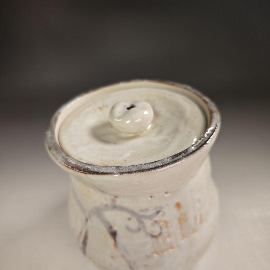 ウ263 水指『山口錠鉄作』『志野　水指　共箱』茶道具