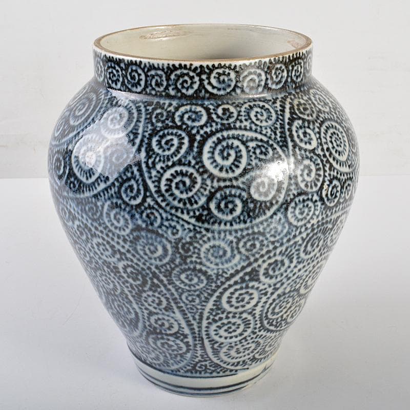 伊万里焼　古伊万里　染付　蛸唐草文　壷　V　R7130B