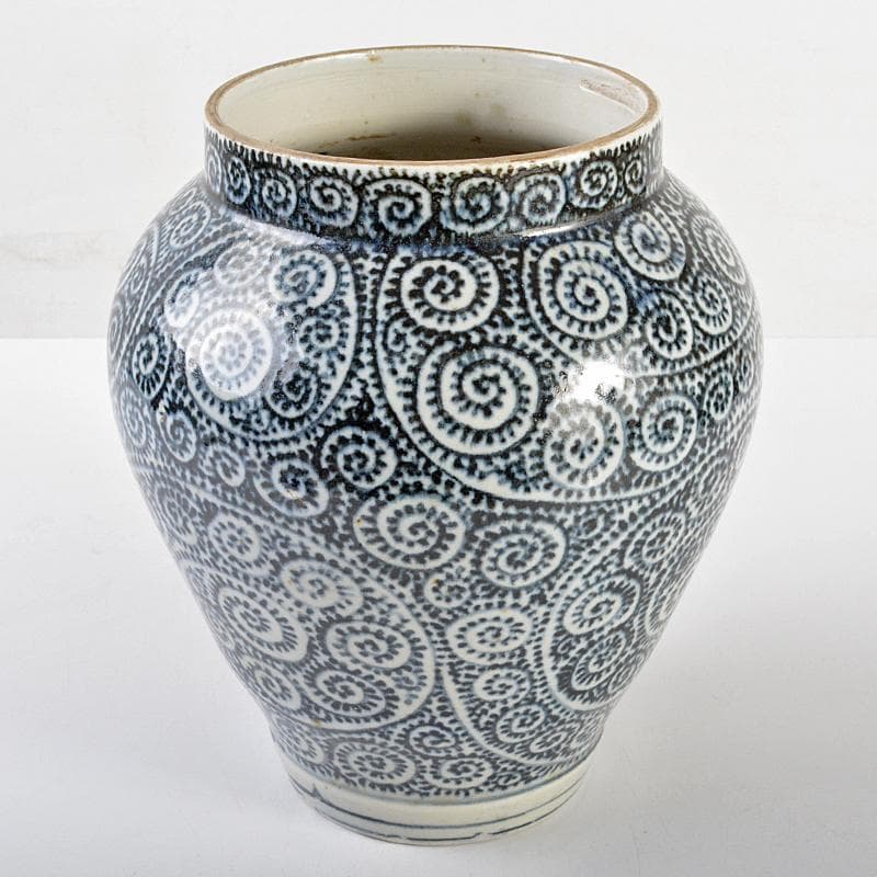 伊万里焼　古伊万里　染付　蛸唐草文　壷　V　R7130B