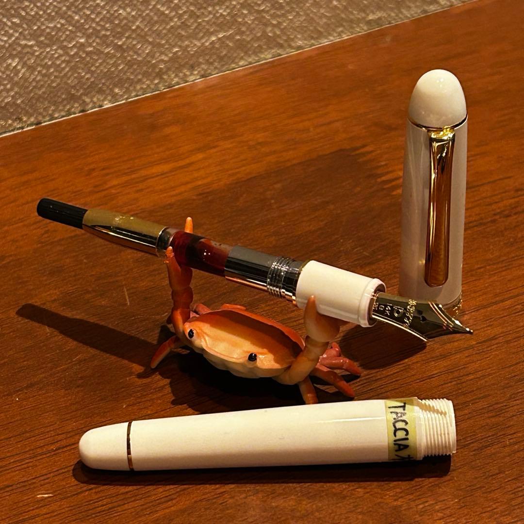 【コンバーター付き】＃3776センチュリー 万年筆 Ｂ太字 シュノンソーホワイト