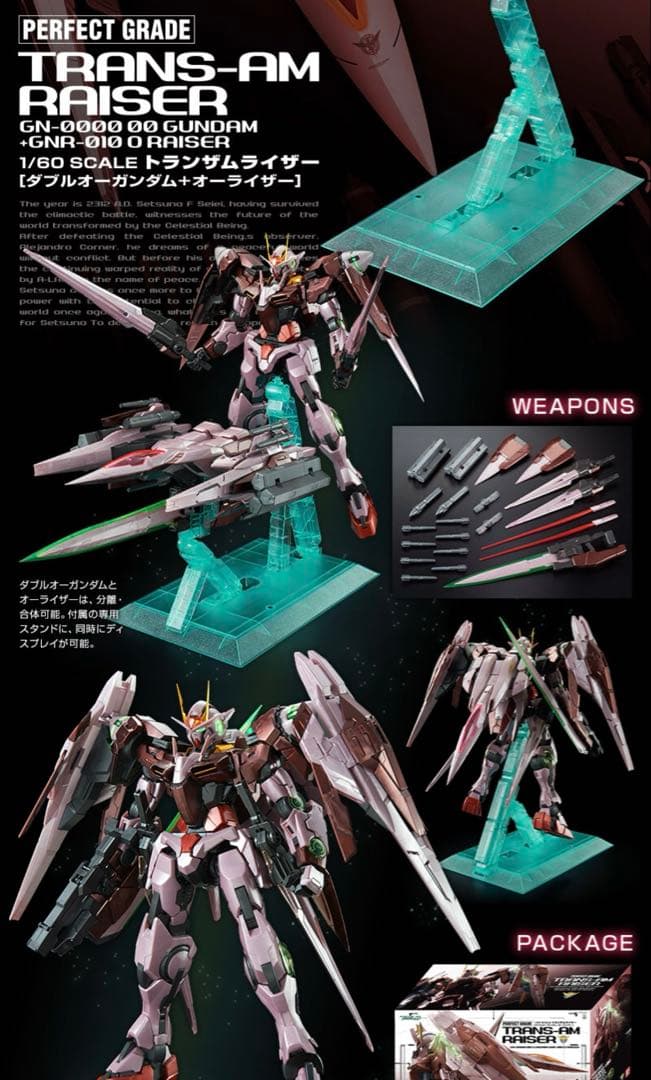 新品　未開封　機動戦士ガンダム00 トランザムライザー PG 1/60