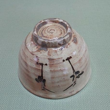 A 71 茶道 茶碗 清水焼・粉引立鶴 ( 新品未使用品 )