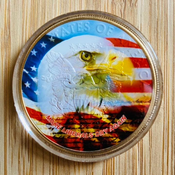 【世界限定100枚】レア　トランプ大統領　カラー銀貨　リベラル