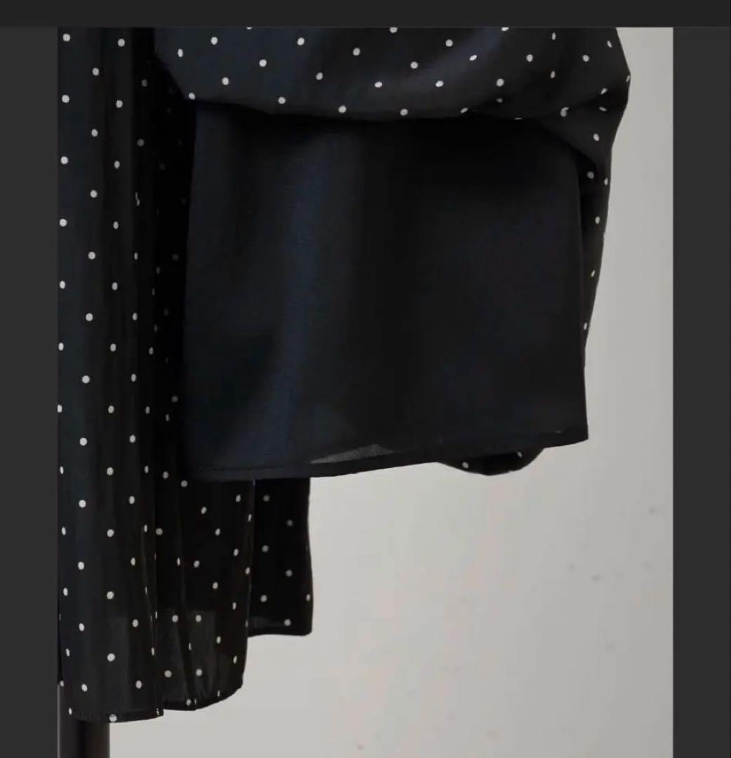 ビアズリー シワシフォンギャザーパンツ（ドット）　最終値下げ