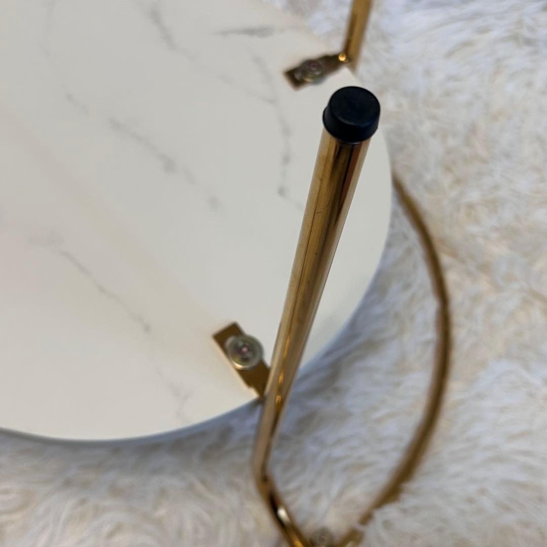 【人気】フランフラン レガートコーヒーテーブルS ゴールド×マーブル ガラス