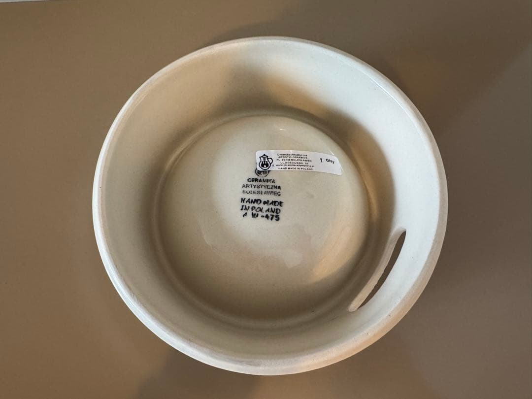 ポーリッシュポタリー Ceramika ペットボウル　犬　DOG