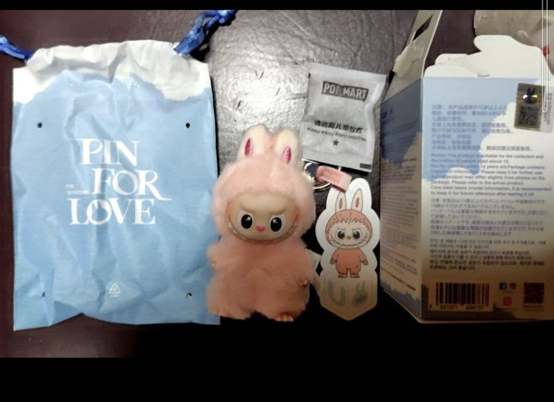 POPMART PIN FOR LOVE ぬいぐるみ ラブブ イニシャル Wとu