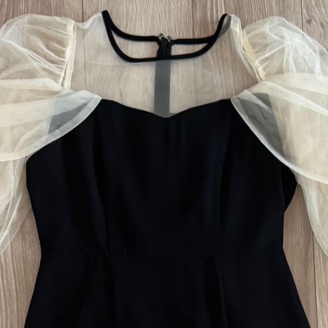 atlo ワンピース ドレス チュール オフショルダー フォーマル Mサイズ
