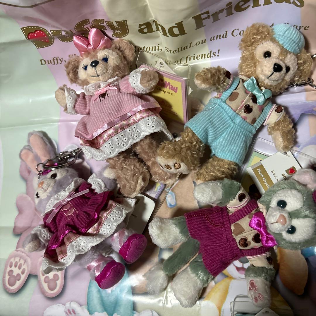 ♥️新品♪香港ディズニー2019年 バレンタイン ぬいぐるみキーチェーン4セット♥️