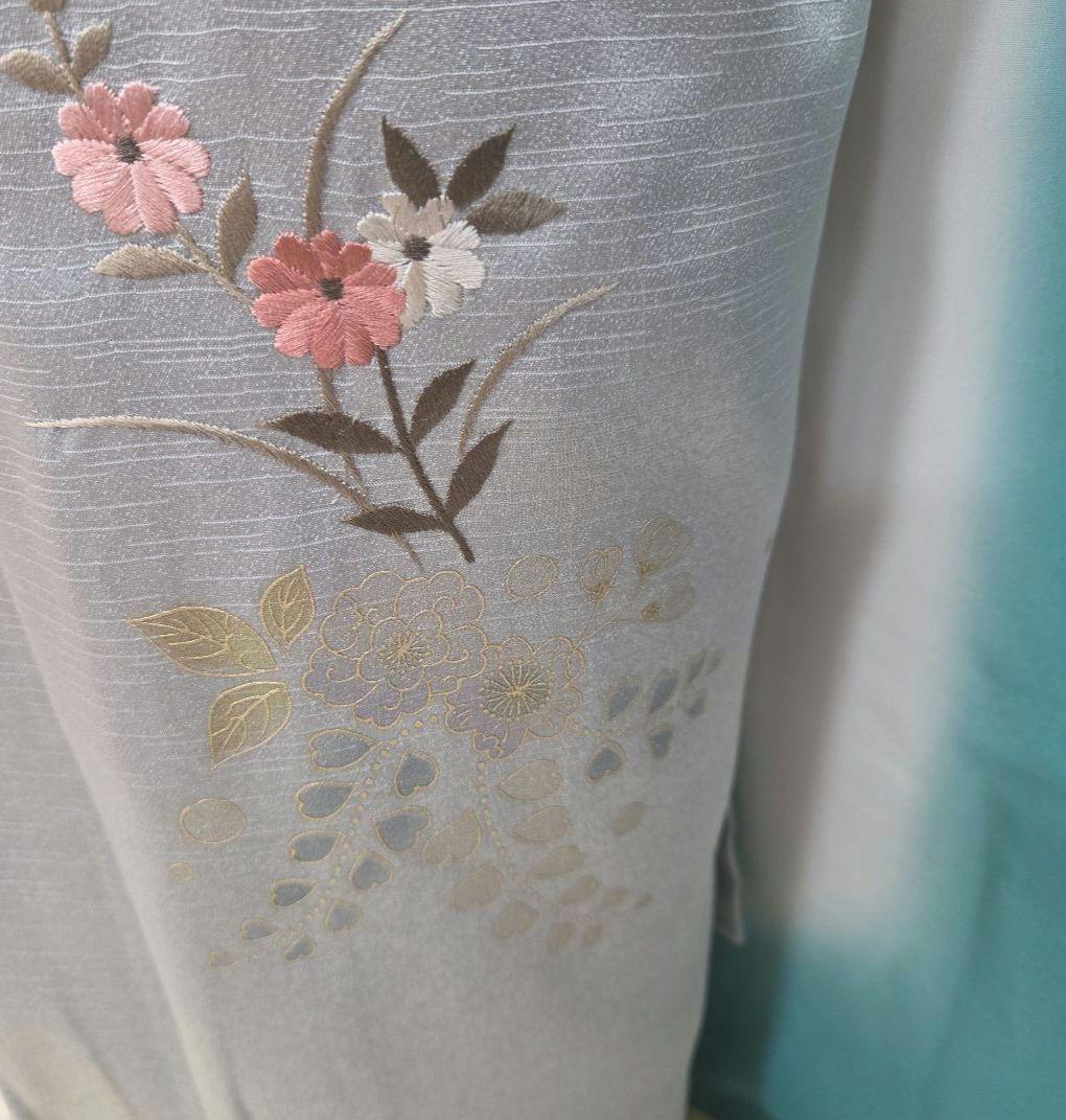 辻ケ花スワトウ付け下げ訪問着4点フルセット、着物、袋帯、帯締め、帯揚げ