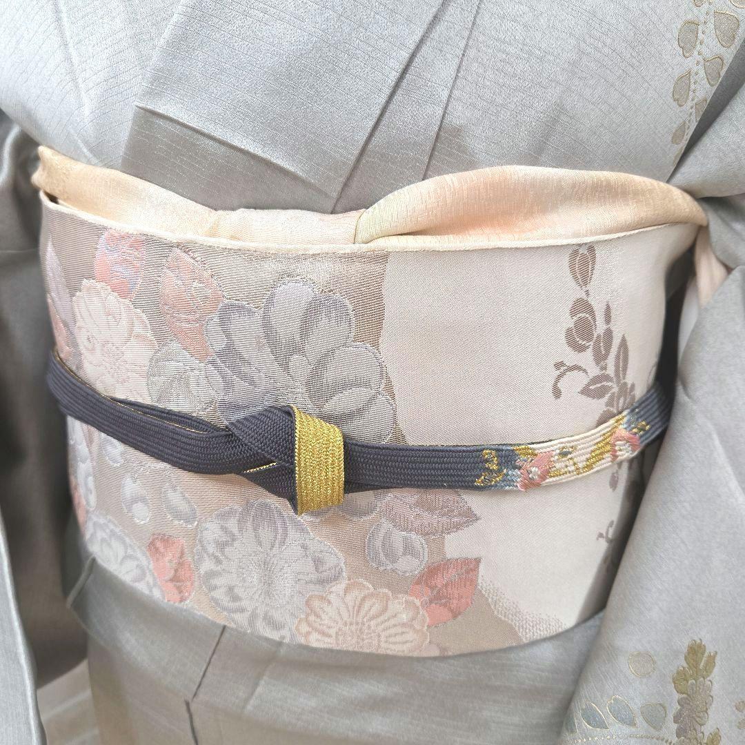 辻ケ花スワトウ付け下げ訪問着4点フルセット、着物、袋帯、帯締め、帯揚げ