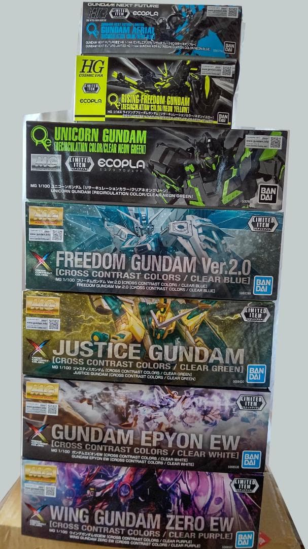 MG フリーダムガンダム ジャスティス エピオン ウィングゼロ GNF7点セット