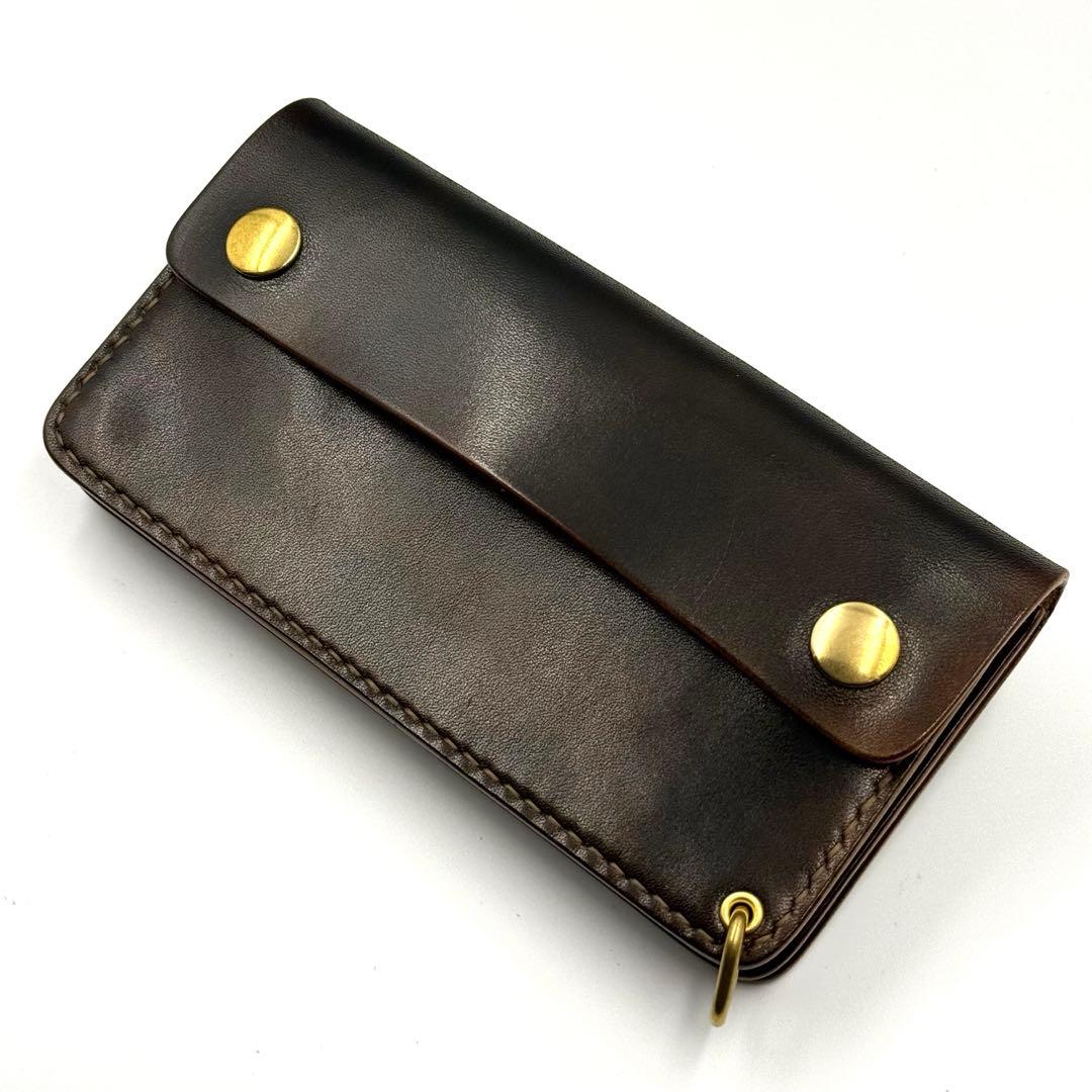 トラッカーウォレット(エイジングブラック)ヴィンテージタイプ　タロンジッパー