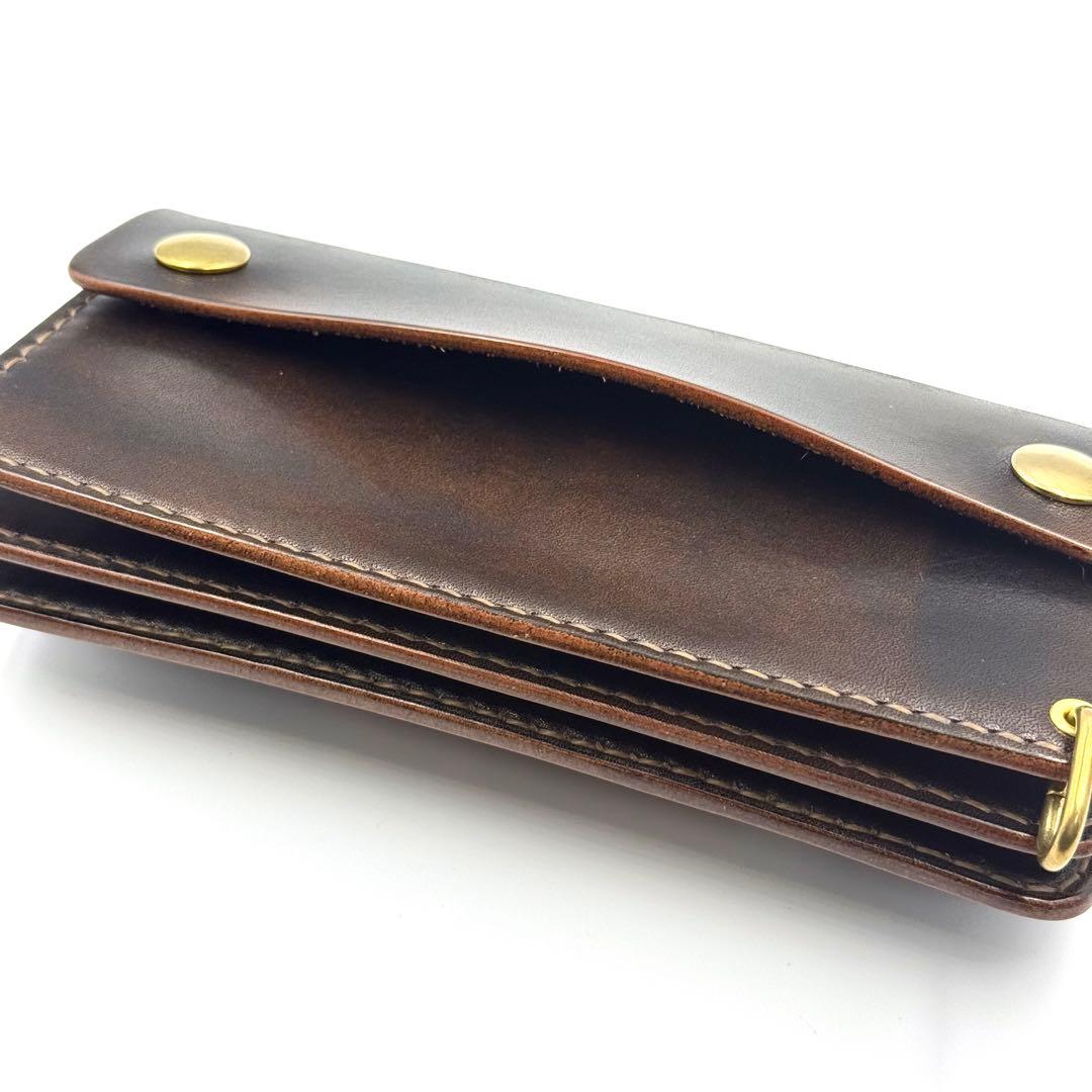 トラッカーウォレット(エイジングブラック)ヴィンテージタイプ　タロンジッパー
