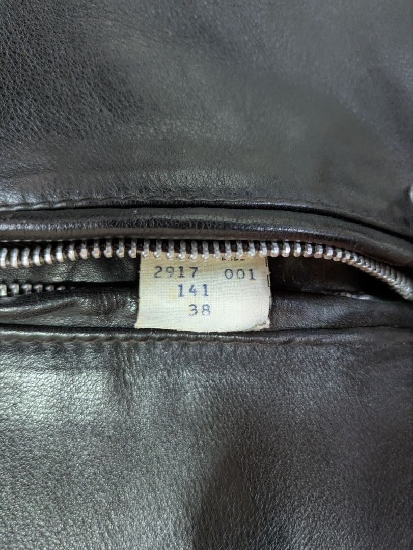 Schott 141 ブラック シングルライダースジャケット　size38
