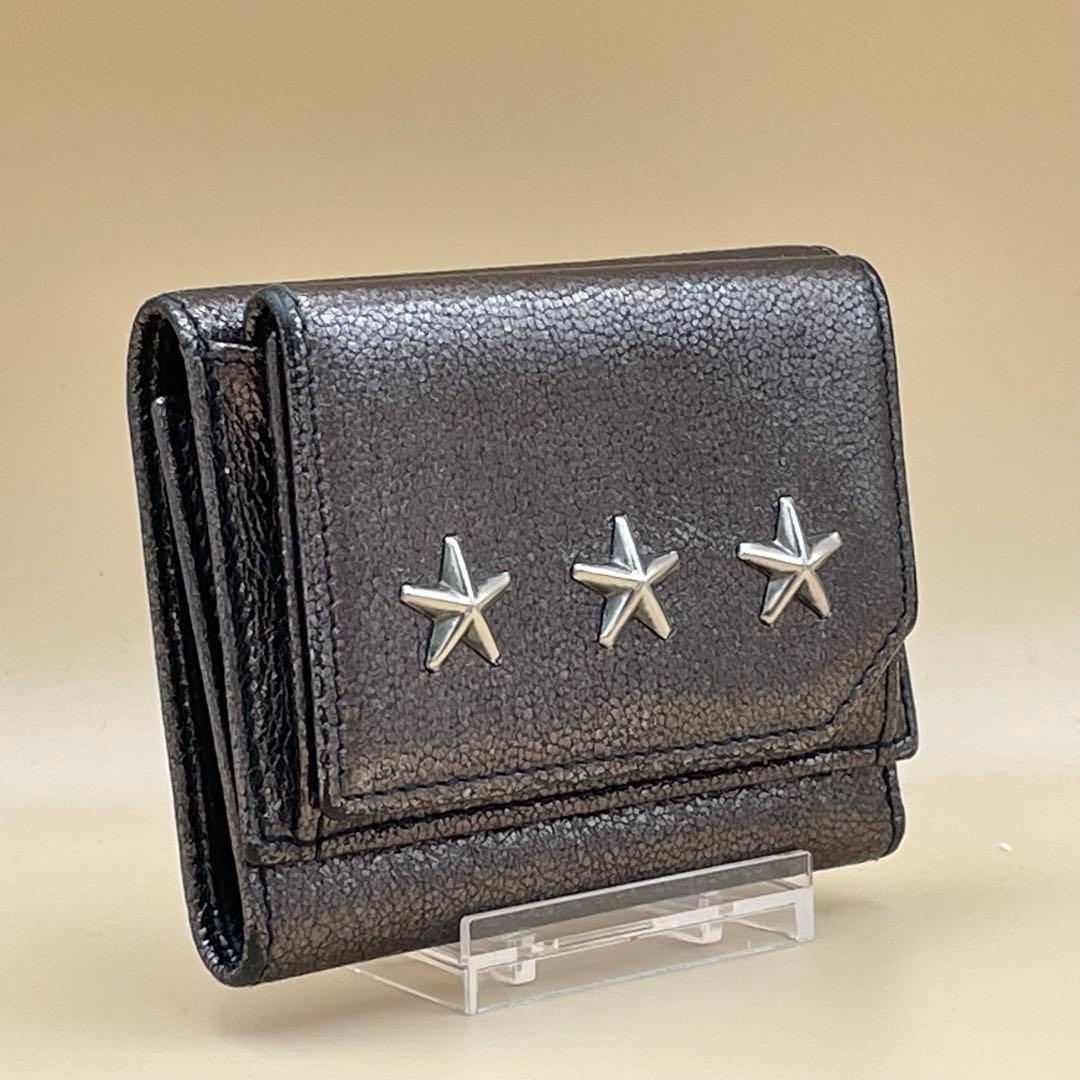 極美品✨JIMMY CHOO / ミニウォレット コンパクト財布 三つ折財布