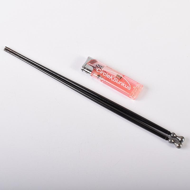 茶道具　竹影堂栄真造　にほんばし歌入　南鐐瓢頭　火箸　共箱　C　R8577