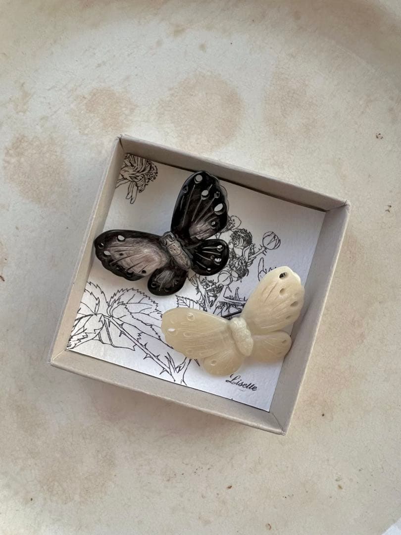 Lisette リゼッタ　ブローシュ・パピヨン　2個セット