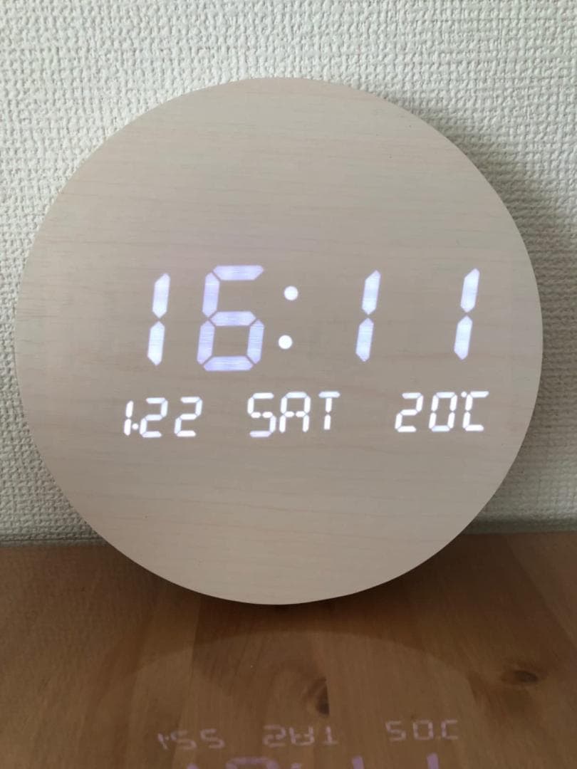 デジタル壁掛け時計 無線長時間航続夜の光 LED