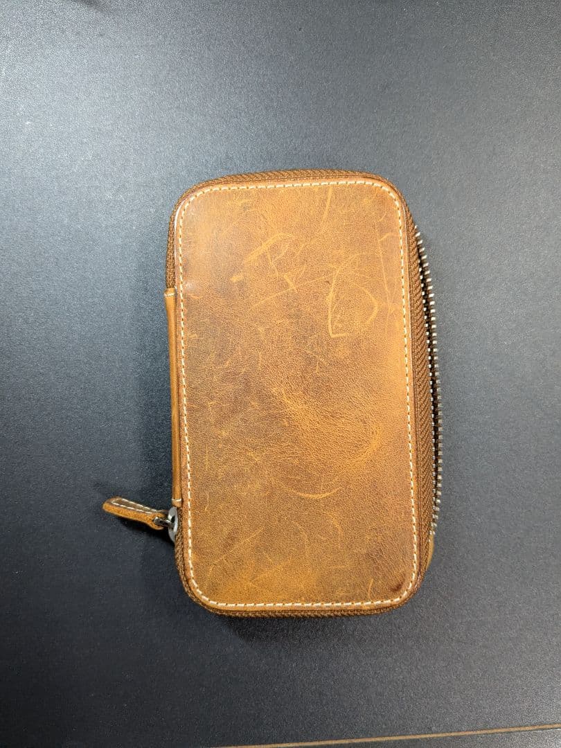 ガレンレザー　6本挿しペンケース　クレイジーホースレザー