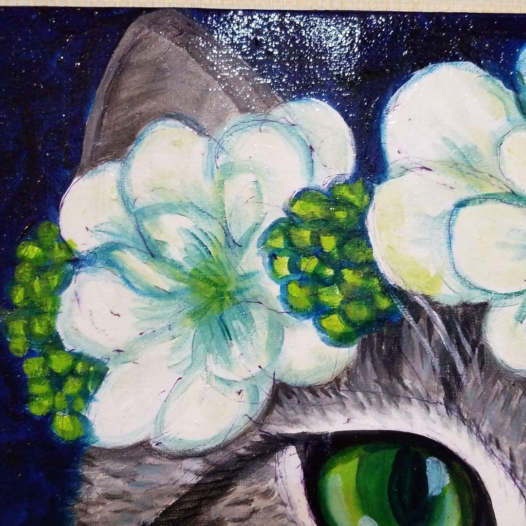 油絵　専用品　頭に花をのせた猫 3