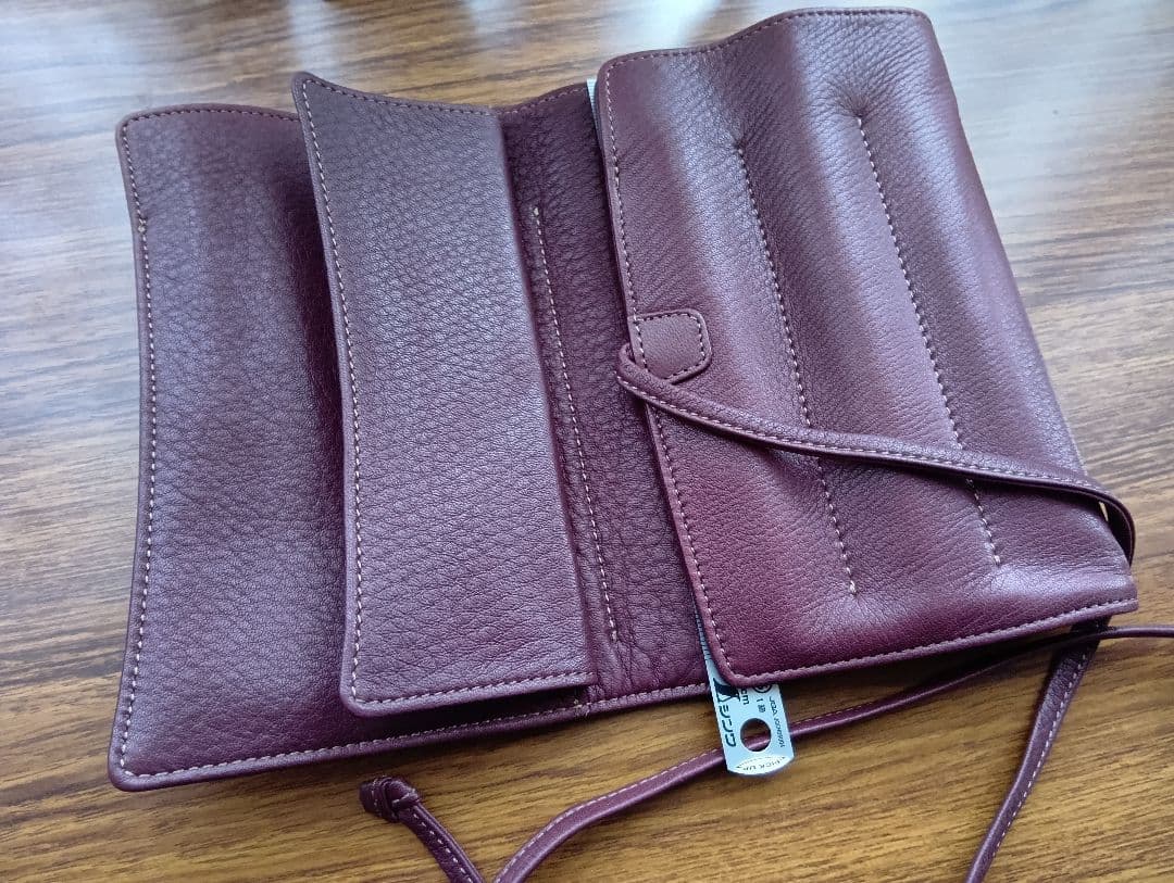 ナガサワ ロールペンケース キップレザー 7本差し ボルドー