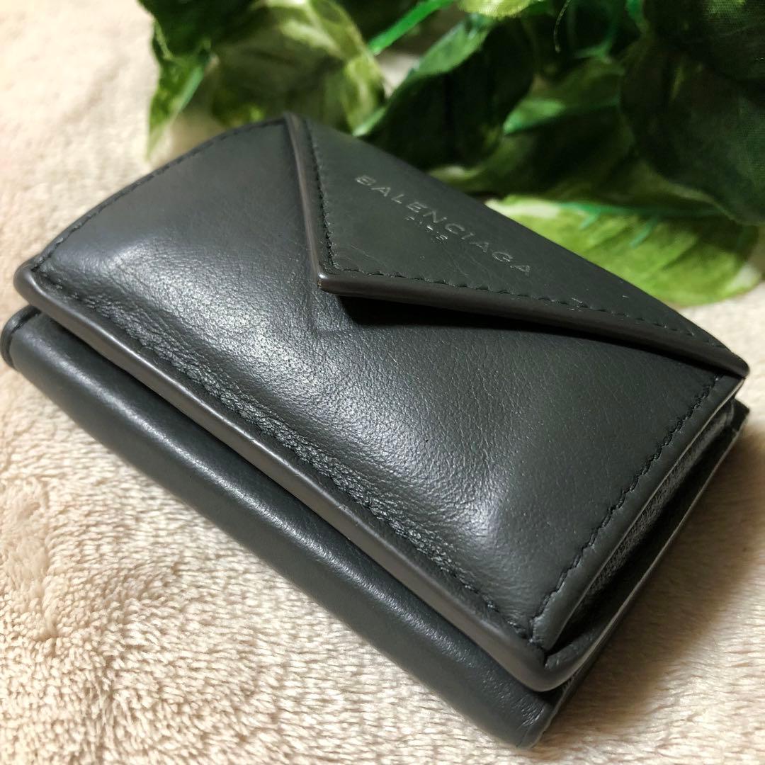 ★ちょこ★美品♡ バレンシアガ　3つ折財布　ペーパーミニウォレット