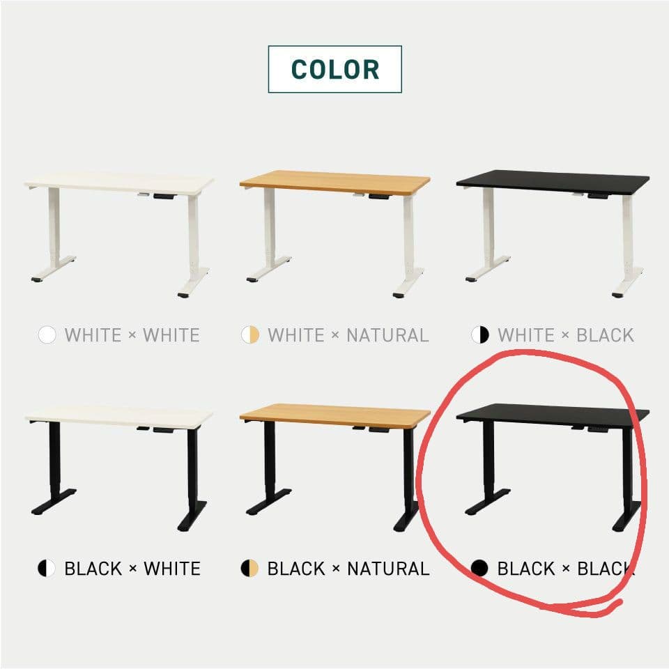 【みーちゃん】幅1200×奥行600 昇降デスク A-JUSTシリーズ