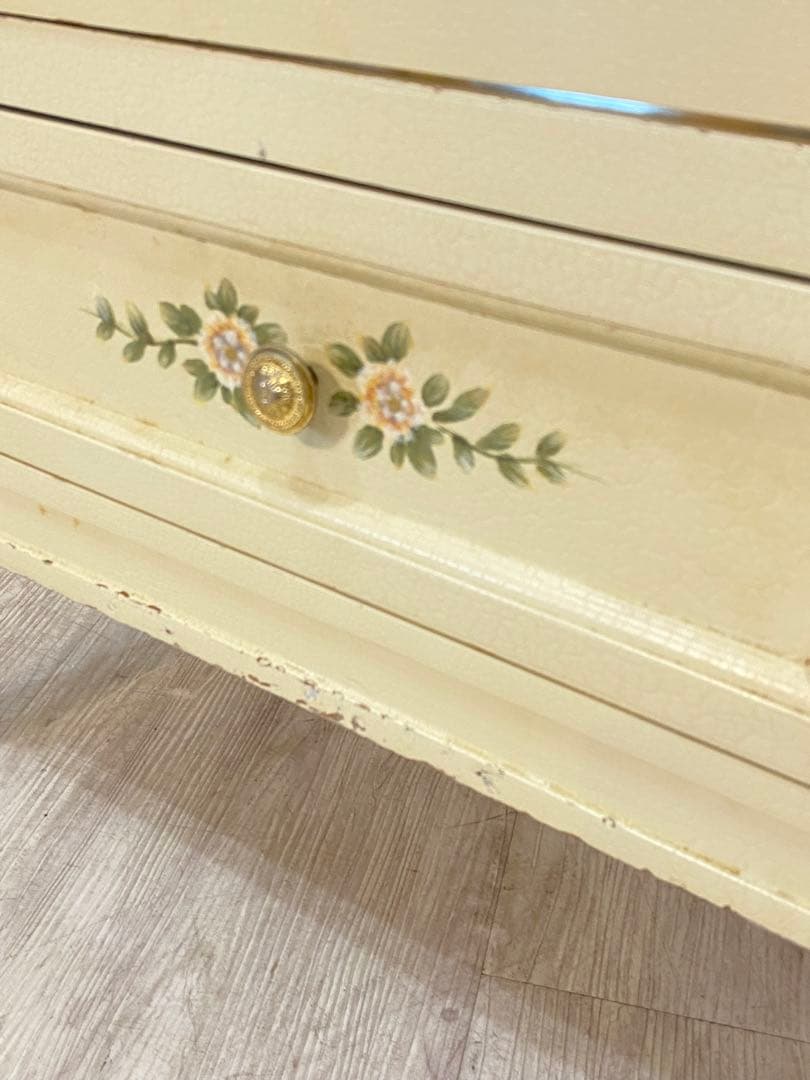 【東京都内23区配送無料】ショーケース　ガラス　キュリオ　ロココ　アンティーク