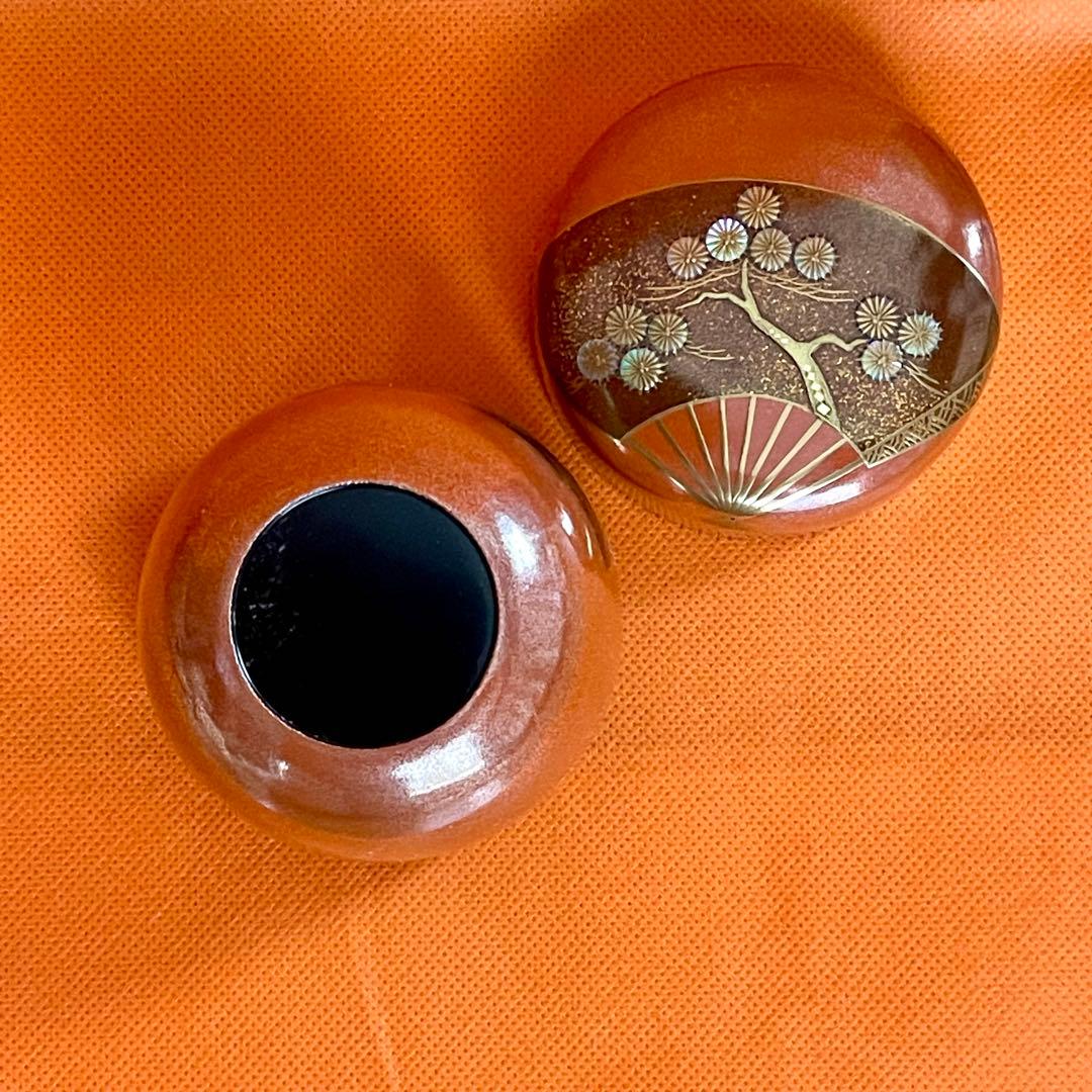 棗　扇面唐松蒔絵　秀山