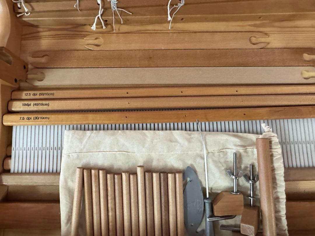 機織り　リジッドヘドル　60㎝　オプション多数　袋付き　草木染め毛糸セット