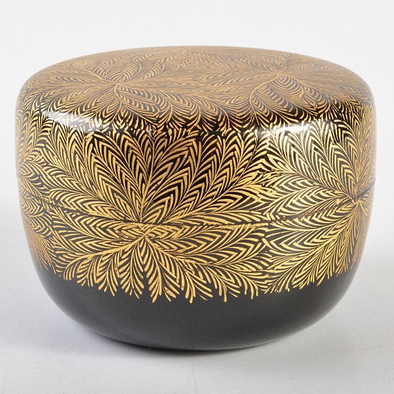 茶道具　平安　熊谷秀穂作　金蒔絵　平棗　共箱　M　R5749