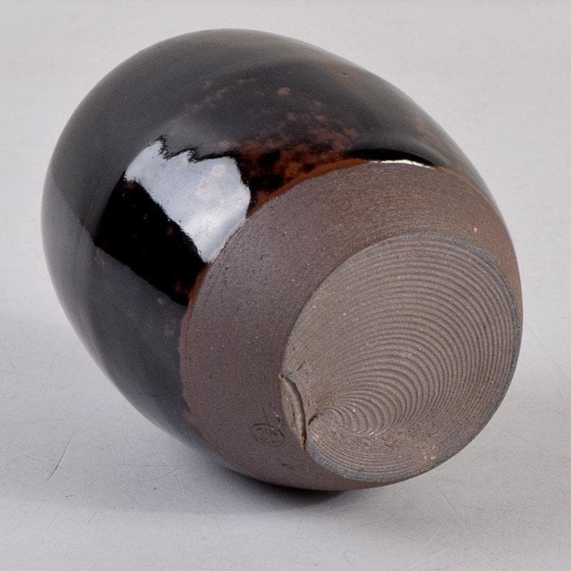 茶道具　高取焼　高取喜恵造　茶入　仕覆付　共箱　V　8889