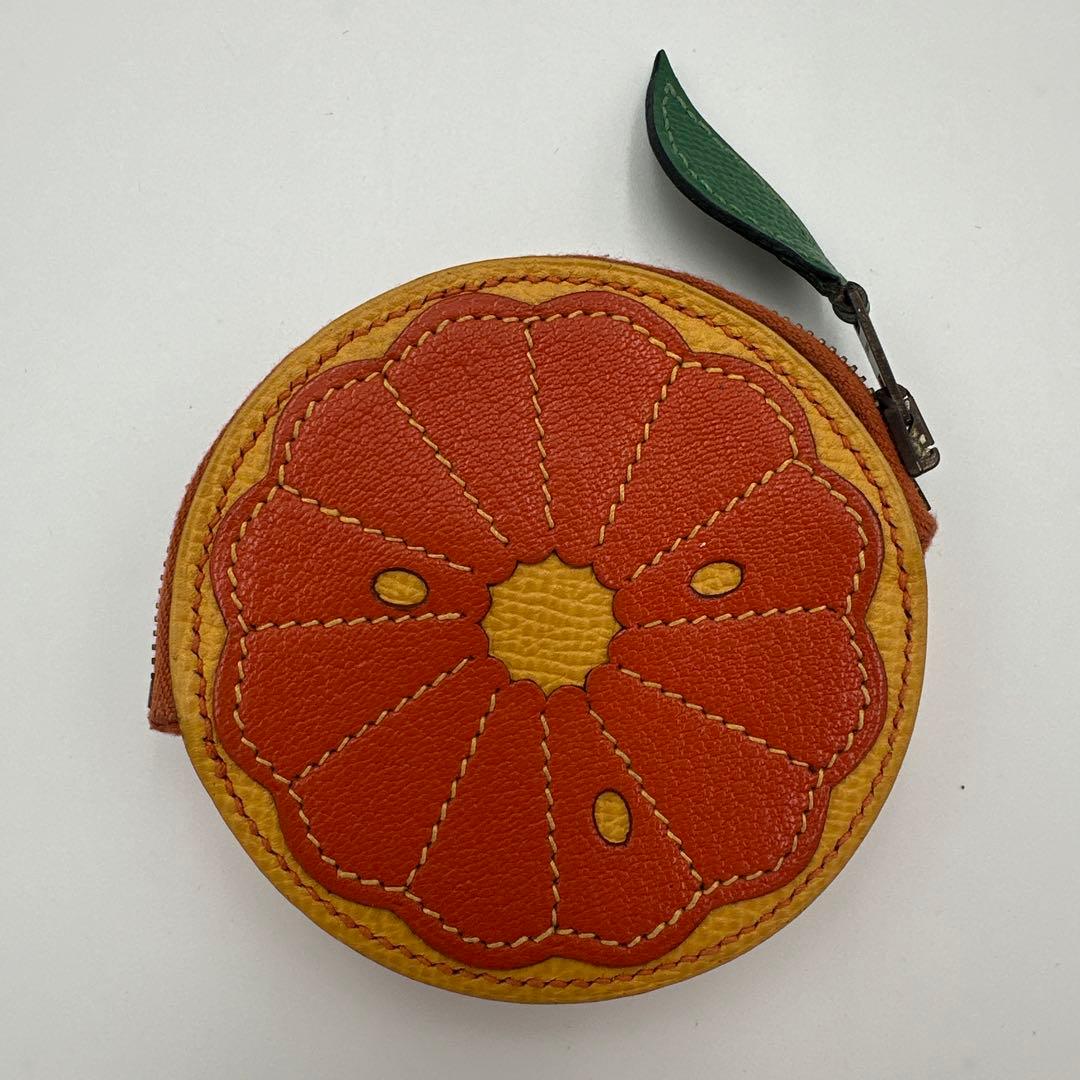 HERMES フルーツモチーフ ケース　オレンジ