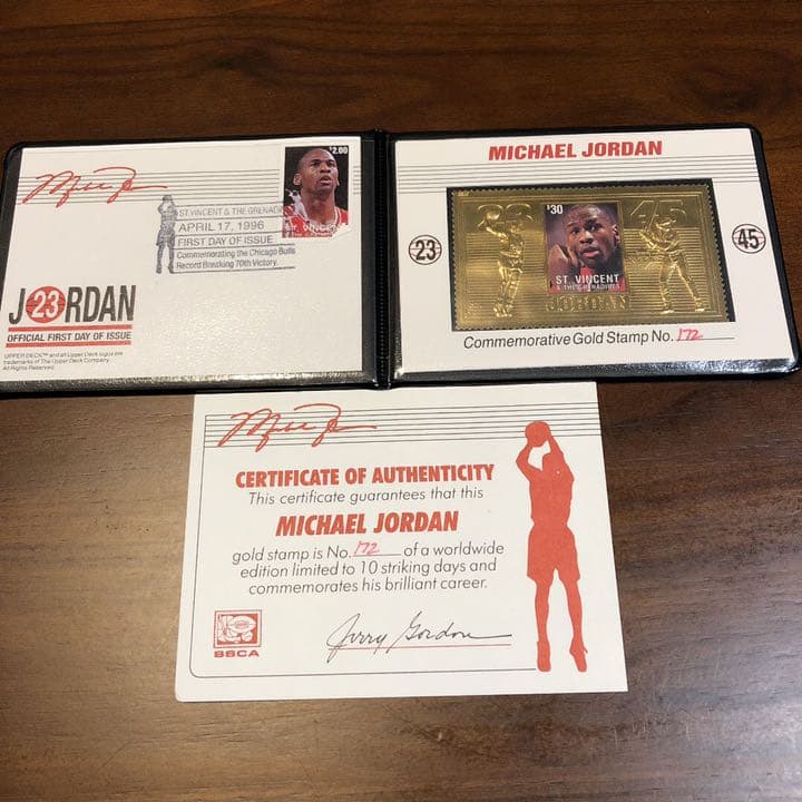 マイケル・ジョーダン　23K（金箔）　切手小型シート 美品  NBA 激レア
