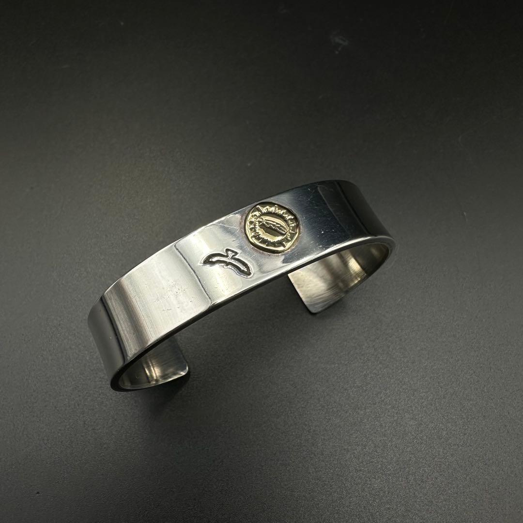 NATIVE SPIRIT K18 ホーク フェザー イエローゴールド バングル