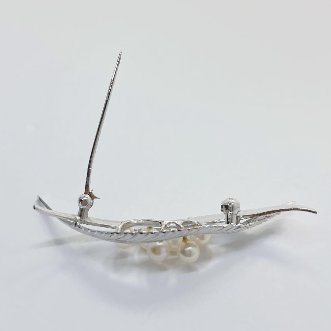 MIKIMOTO ミキモト パール　ブローチ　コサージュ　リーフ