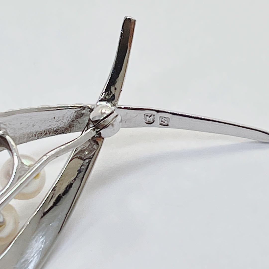 MIKIMOTO ミキモト パール　ブローチ　コサージュ　リーフ