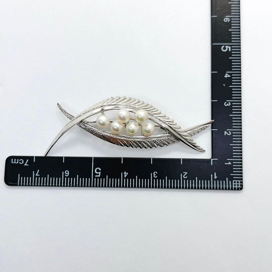 MIKIMOTO ミキモト パール　ブローチ　コサージュ　リーフ