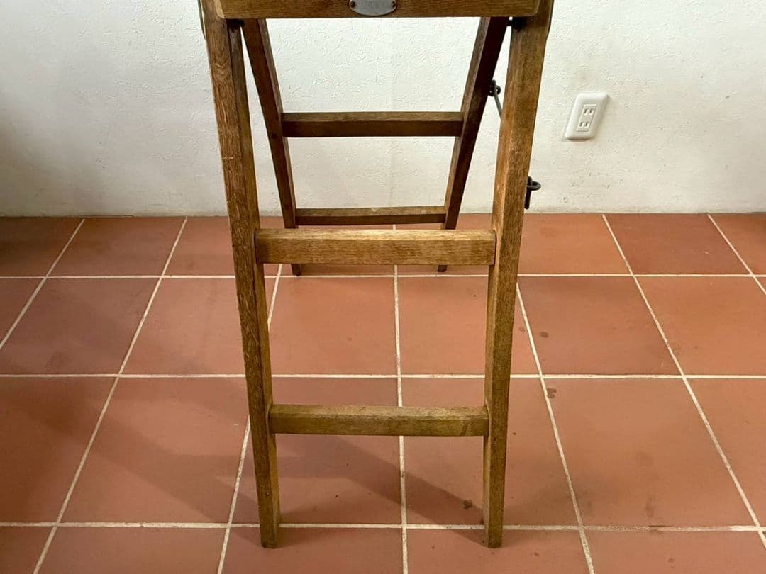 1092 ビンテージ　古い木のステップラダー　脚立　梯子　飾り棚　古家具　レトロ